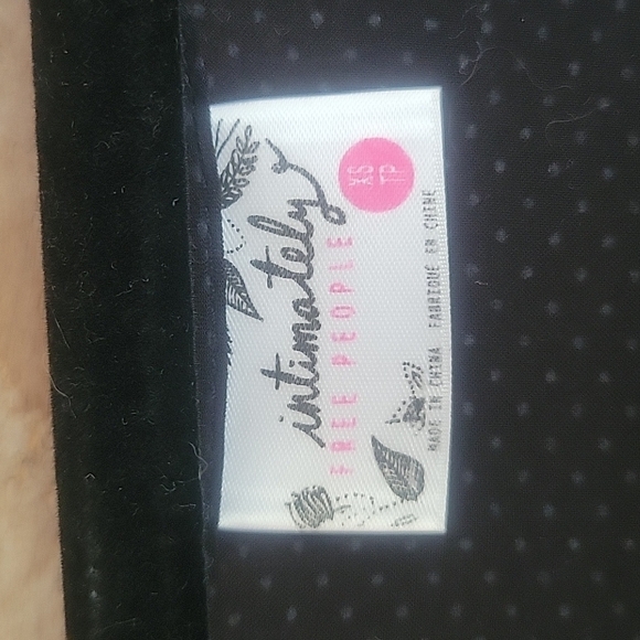 Free People Black and Gray Voile Lace Trapeze Slip Dress Size XSmall - Picture 5 of 6